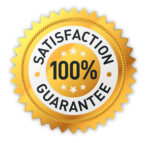 100 percent satisfaction guarantee badge