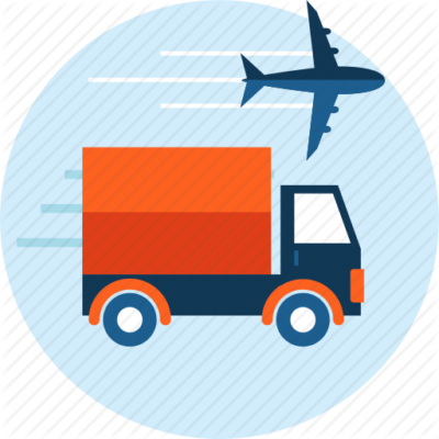 Truck logo and Airplane modes of transportation
